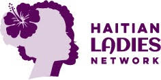 Haitian Ladies Network text and two purple overlaid profiles of female faces