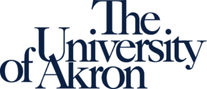 University of Akron grey text