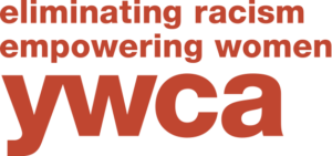 YWCA logo in thick red text